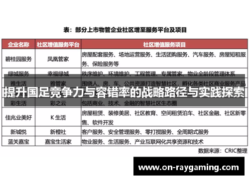 提升国足竞争力与容错率的战略路径与实践探索